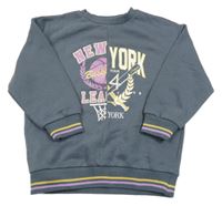 Tmavošedá mikina s potiskem Primark