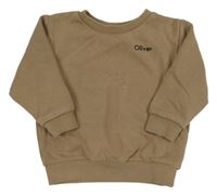 Hnědá mikina s nápisem Next