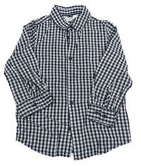 Tmavomodro-bílá kostkovaná košile Primark