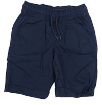 Tmavomodré plátěné kraťasy Lupilu