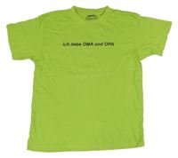 Zelené tričko s nápisem Slazenger