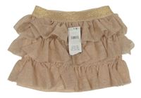 Nové - béžová třpytivá vrstvená sukně Pep&Co