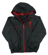 Černá šusťáková fotbalová bunda s kapucí L.F.C.