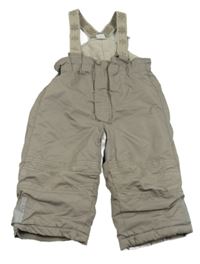 Béžové šusťákové laclové oteplovačky H&M