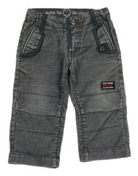 Šedé manšestrové kalhoty s nápisem zn. Lego