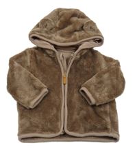 Béžová chlupatá mikina s kapucí F&F