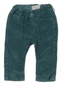 Tmavozelené manšestrové kalhoty Rebel