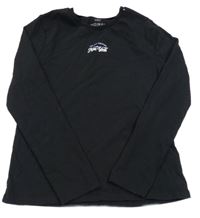 Černé triko s nápisem M&S