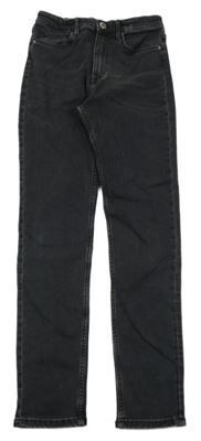 Tmavošedé teplákové skinny fit rifle H&M