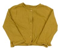 Hořčicová propínací mikina Vertbaudet