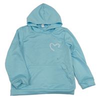 Pomněnková mikina se srdíčkem a kapucí Shein