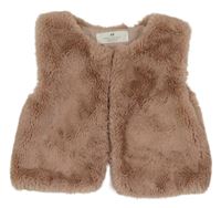 Starorůžová kožešinová podšitá vesta H&M