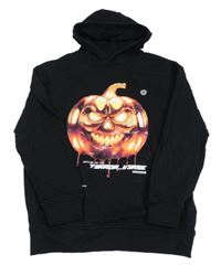 Černá mikina s dýní a kapucí George 