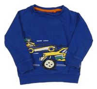 Kobaltově modrá mikina s auty F&F