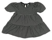 Černo-šedé vzorované volné šaty Next