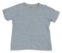 Světlemodro-šedé pruhované crop tričko Topolino