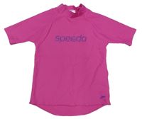 Růžové UV tričko s logem Speedo