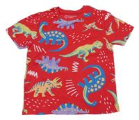 Červené tričko s dinosaury Primark