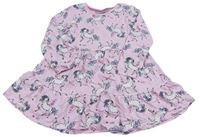 Světlerůžové šaty s koňmi - Pegas zn. Matalan