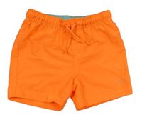 Neonově oranžové plážové kraťasy s potiskem PRIMARK