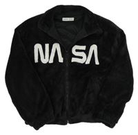Černá plyšová podšitá bunda s nápisem - NASA H&M