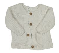 Bílý propínací svetr John Lewis