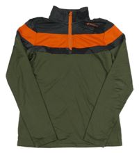 Khaki-tmvooranžovo-army thermo mikinotriko s logem BRUNOTTI