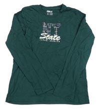 Smaragdové triko s nápisy a písmenky Pepperts!