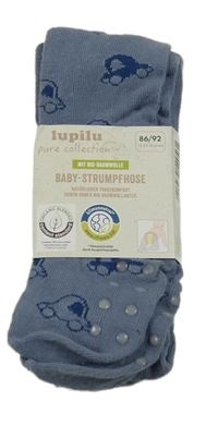 Nové - modrošedé punčocháče s auty lupilu