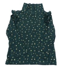 Smaragdový rolák se zlatými hvězdičkami a volánky C&A