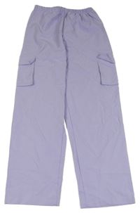 Levandulové cargo šusťákové kalhoty SHEIN