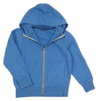 Modrá melírovaná propínací mikina s kapucí Next