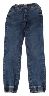 Modré šisované cuff teplákové rifle S. Oliver