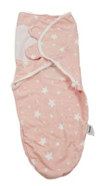 Růžová melírovaná zavinovačka s bílými hvězdičkami