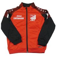 Červeno-černá therno propínací mikina se znakem JAKO