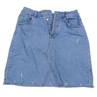 Modrá riflová sukně s prošoupáním Denim Co.