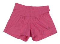 Tmavorůžové kraťasy s logem a srdíčky S. Oliver