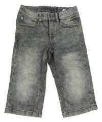 Šedé plísňové skinny teplákové riflové kraťasy S. Oliver