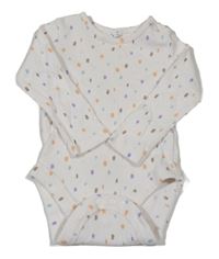 Smetanovo-barevné puntíkaté žebrované body F&F