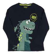 Tmavomodré triko s dinosaurem C&A