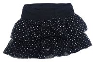 Černá puntíkovaná tylová sukně Matalan