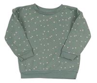Zelená mikina se srdíčky Primark