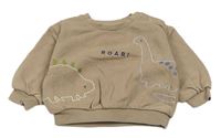 Hnědá mikina s dinosaury M&S