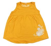 Oranžová tunika s květy s flitry Zeeman