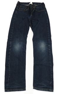 Tmavomodré slim fit rifle H&M