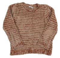 Starorůžový třpytivý žinylkový svetr Primark