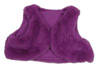 Fialová kožešinová podšitá vesta Dunnes