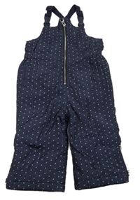 Tmavomodré puntíkaté laclové oteplovačky GAP