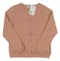 Nové - Starorůžový propínací svetr H&M