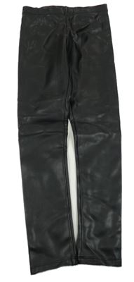 Černé koženkové legíny H&M